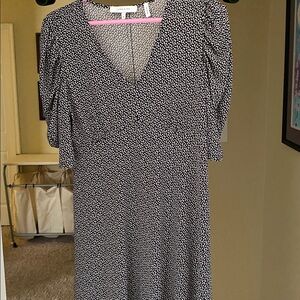 Lark & Ro Monochrome Patterned Dress